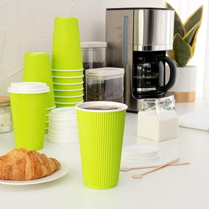 Restaurantware Coffee Cups 500 Pack of 16 oz Ripple Wall Insulated Coffee Cups - Image 10
