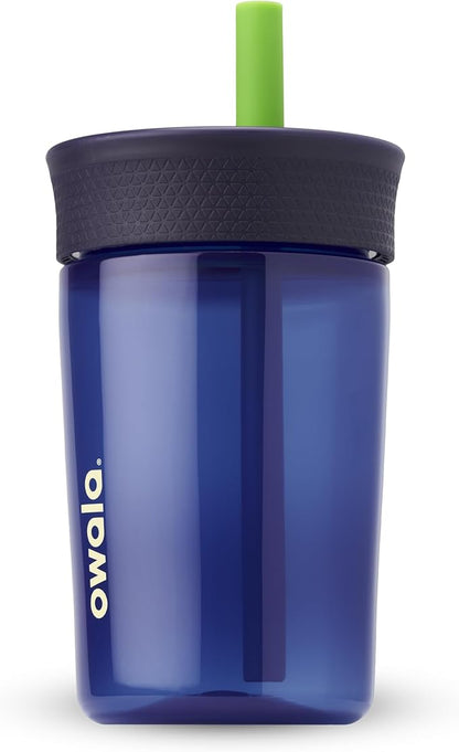 Owala Tumbler Kids Plastic Water Bottle 15 oz Home Base | Spill-Resistant Lid | by Unknown
