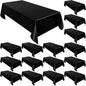 Moukeren 18 Pack Rectangle Tablecloths 58 x 102 Inch Table Cloth Reusable Washable Polyester Table Clothes Bulk for 6 ft Tables for Wedding, Party, Restaurant (Black)