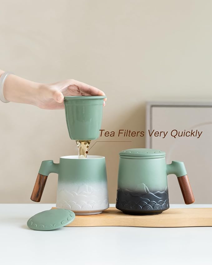 ZENS Tea Mug with Infuser and Lid - Image 3