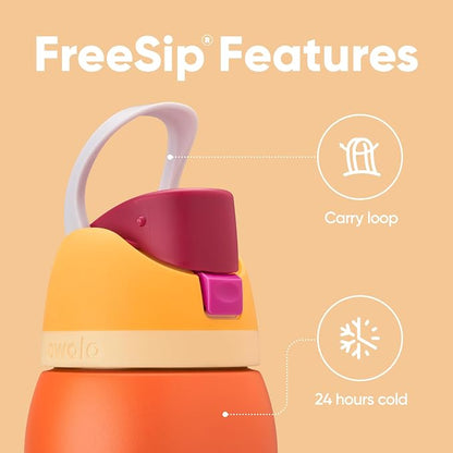 Owala FreeSip Stainless Steel Water Bottle 32 oz Citrus Crush - Image 4