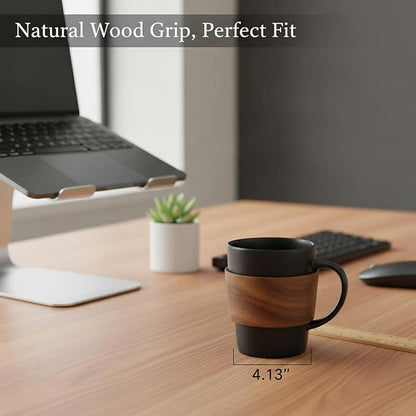 Office Desk & Home Coffee Station Accessory, Wooden Cup Sleeve - Image 2