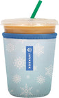 Sok It JavaSok Iced Coffee & Cold Soda Insulated Neoprene Cup Sleeve (Let It Snow, Small: 16-20oz)