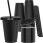 16 oz Reusable Black Plastic Cups by Unknown