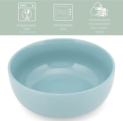 Elanze Designs Bistro Glossy Ceramic 7 inch Dinnerware Bowls Set of 4 - Image 2