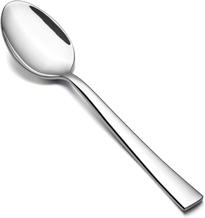 Dinner Spoons Set of 12, E-far 7.9 Inch Stainless Steel Soup Spoons Tablespoons by E-far