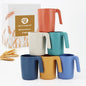 Wheat Straw Coffee Mugs Set of 6, Drinking Cups16 OZ, Microwave & Dishwahser by BUSOKIP
