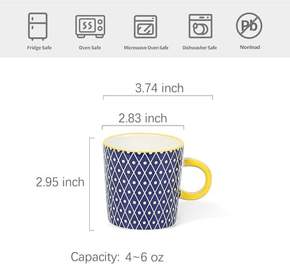 Selamica Ceramic Espresso Cups Set of 4, Demitasse Cups - Image 2