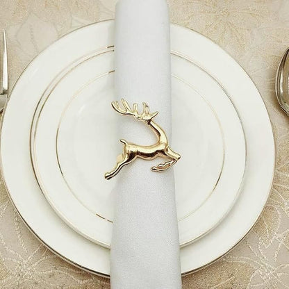 Gold Reindeer Napkin Rings Set of 4 - Image 5