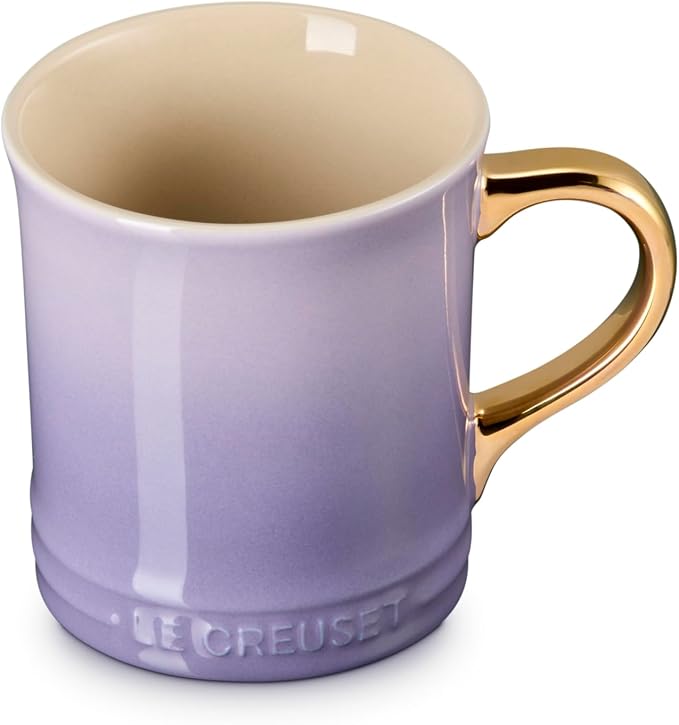 Le Creuset Stoneware Vancouver Mug, 14 oz., Provence/Gold Metallic Handle - Image 2