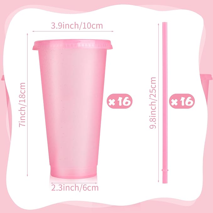Hxezoc 16-Piece Reusable Cups - Image 2