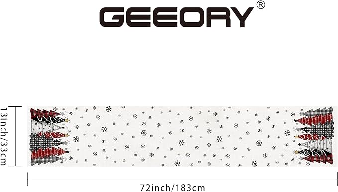 Christmas Table Runner 13x72 Inch, Xmas Tees Snowflakes Holiday Decorative - Image 7