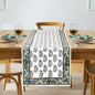 Evergreen Hand Block Print 100% Cotton Reusable Table Runner 16" X 90" Inches by Ridhi