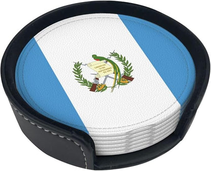 6 Pack Guatemala Flag Leather Coaster - Image 2