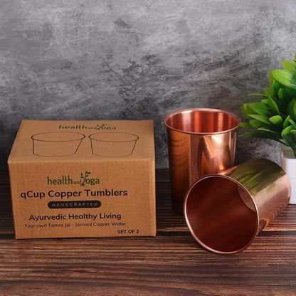 HealthAndYoga™ qCup Pure Copper Tumblers - Image 5