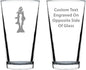 Custom Trout - Pint Glass for Beer - Trout Fishing Gifts for Fisherman - Fun Fish Cups & Lake House Decor - 16 oz