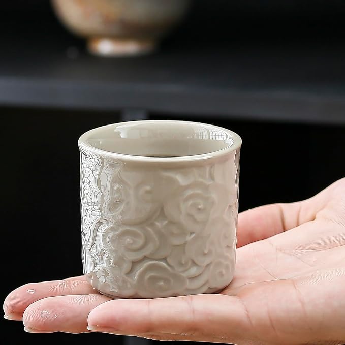 Ceramic Espresso Cups Set of 2-3oz Demitasse Cups - Image 9