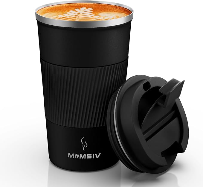 MOMSIV 17oz Travel Coffee Mug, Insulated Coffee Cup by MOMSIV