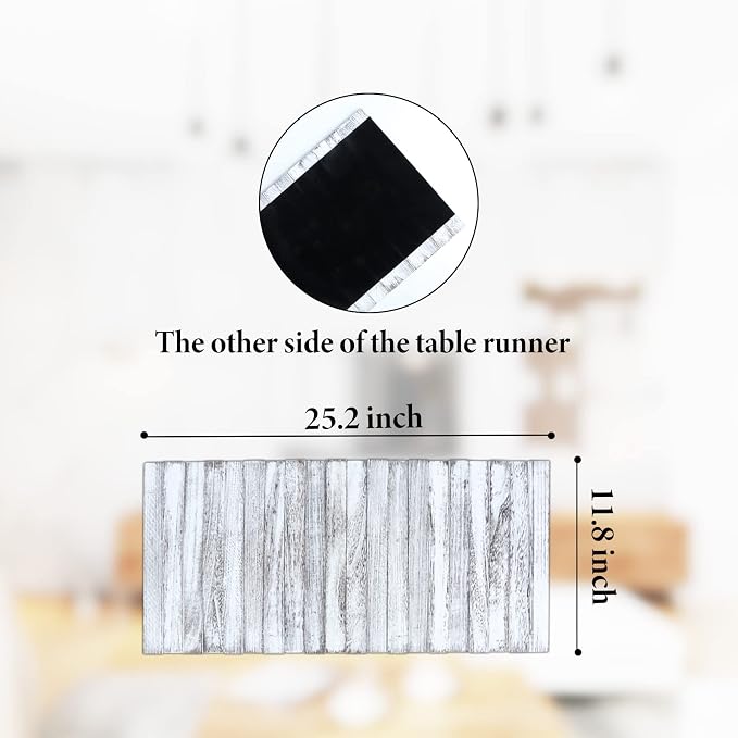 Wooden Table Runner, Natural Durable Wood Table Runner, 25 x 12 Inches - Image 5
