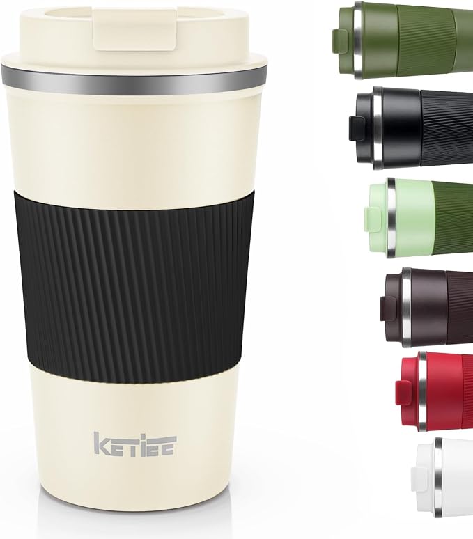 KETIEE 12oz Travel Mug: Vacuum Insulated Coffee Cup by KETIEE