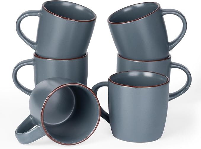 famiware Mercury Coffee Mugs 13 oz, Coffee Mugs Set of 6 by Famiware