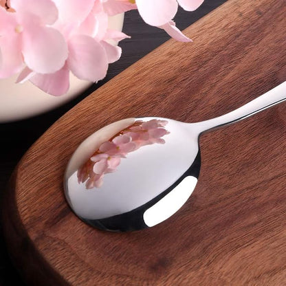 Buyer Star Bouillon Spoon Sets, 7-Inch Round Soup Spoons, Stainless Steel - Image 5