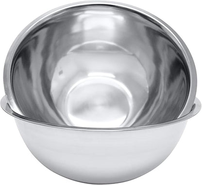 Stainless Steel 1.5 QT Mixing Bowl | Home & Commercial Quality | Flat Bottom | Cooking, Baking, Meal Prep [1PK]