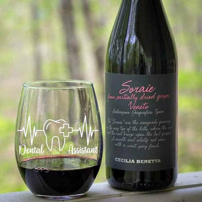 AGMDESIGN Funny Dental Assistant Wine Glass Gift Box, Appreciation Gifts - Image 6