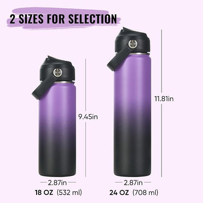 Fijinhom 18oz Insulated Stainless Steel Water Bottle, Wide Mouth Double Wall - Image 3