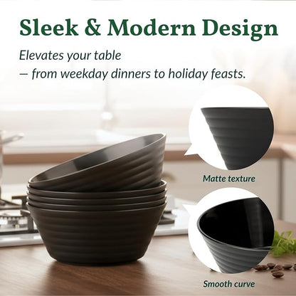 6 PCS Large Bowl Set, Lightweight and Unbreakable Wheat Straw Bowls - Image 5