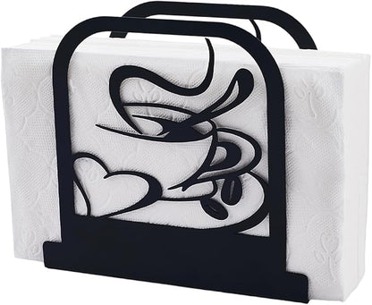CRASPIRE Coffee Standing Napkin Holder Table Napkins Dispenser Black Metal by CRASPIRE