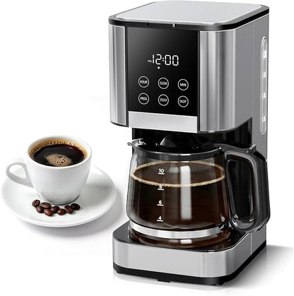 10 Cup Coffee Maker Programmable, Adjustable Brew Strength, Pause & Serve | by Horavie
