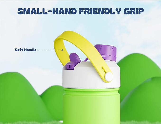 12 oz Kids Stainless Steel Water Bottle: Leakproof, Keep Cold 24H, Easy Clean - Image 5