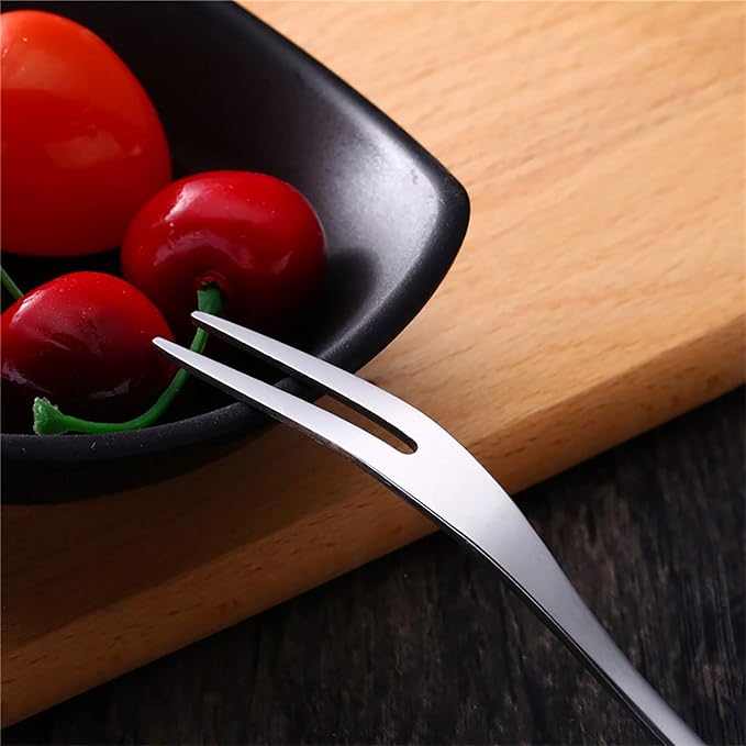 VANRA 5.1in 4-Piece Salad Forks Set Stainless Steel Cocktail Appetizer Dessert - Image 2