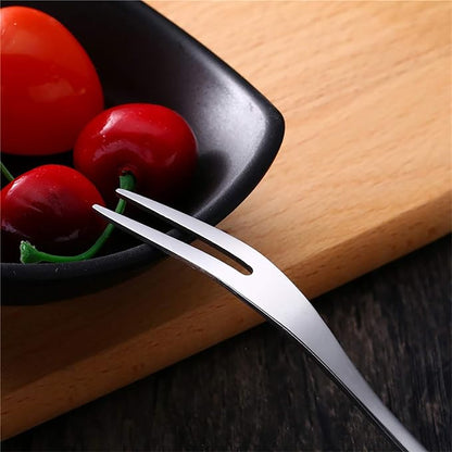 VANRA 5.1in 4-Piece Salad Forks Set Stainless Steel Cocktail Appetizer Dessert - Image 2