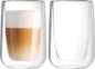 Youngever 2 Pack Glass Coffee Cups, Double Wall Thermo Insulated Coffee Cups by Youngever