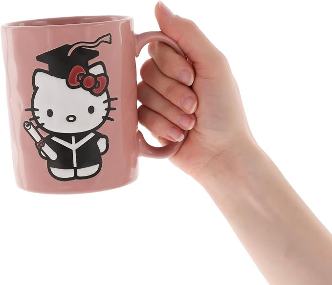 Silver Buffalo Sanrio Hello Kitty Graduation, Ceramic Pottery Mug, 17.5oz | Wax - Image 4
