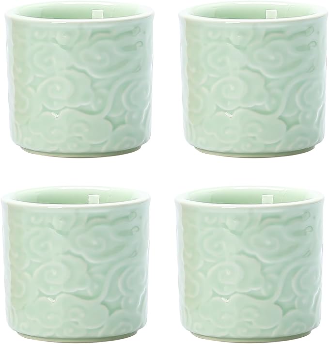 Ceramic Espresso Cups Set of 4-3oz Demitasse Cups by DicmracyCeramiccups