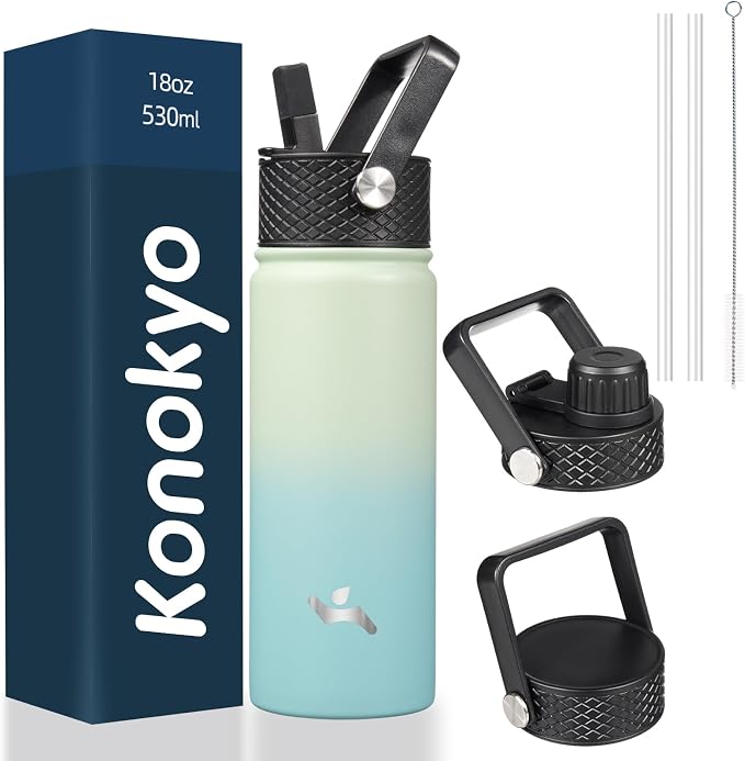 Konokyo 18 oz Insulated Stainless Steel Water Bottle by Konokyo