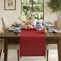 Classic Linen™ by D'Moksha Red Table Runner 108 Inches Long, 100% Pure Linen by DMokshaHomes