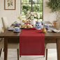 Classic Linen™ by D'Moksha Red Table Runner 90 Inches Long, 100% Pure Linen by DMokshaHomes