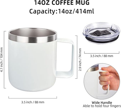 Volhoply 14oz sublimation Insulated Stainless Steel Coffee Mug - Image 4