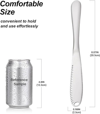2PCS Upgraded 3-in-1 Butter Knife Spreader and Curler, Professional Stainless - Image 3