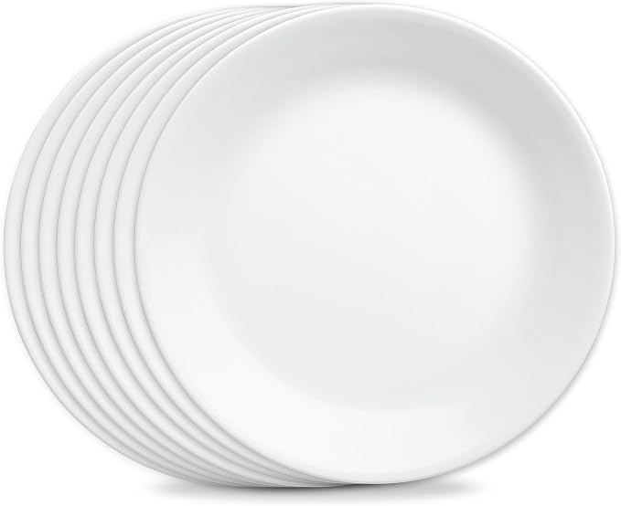 Corelle Vitrelle 8-Piece Dinner Plates Set Triple Layer Glass and Chip Resistant by Corelle