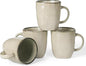 famiware Coffee Mugs Set of 4, Ocean Square 13oz Coffee Cup Set by Famiware