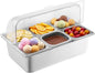 VEVOR Countertop Food Serving Display Container, 6 Pan Stainless Steel Food by VEVOR