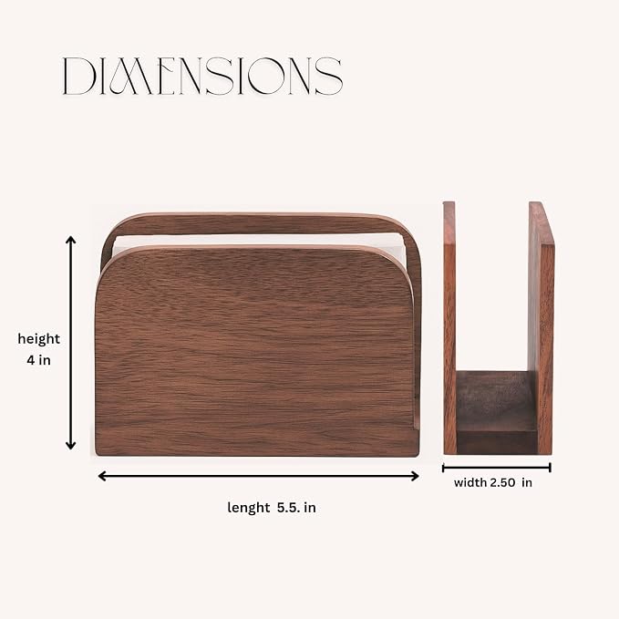 Premium Mango Wood Napkin Holder - Image 3