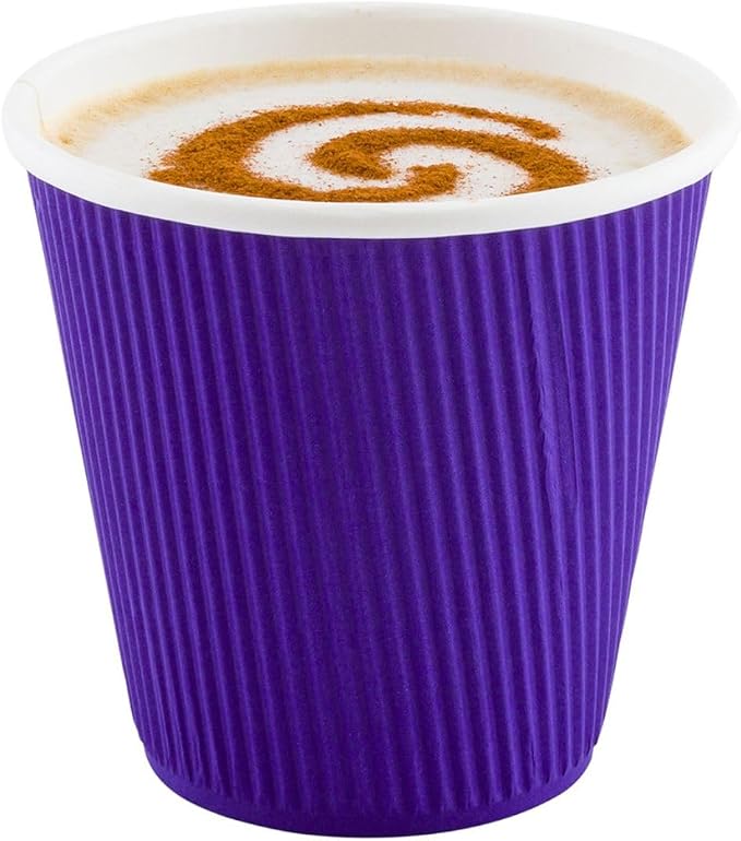 Restaurantware 8 Ounce Double Wall Disposable Coffee Cups, 500 Insulated Royal by Restaurantware