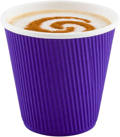 Restaurantware 8 Ounce Double Wall Disposable Coffee Cups, 500 Insulated Royal by Restaurantware