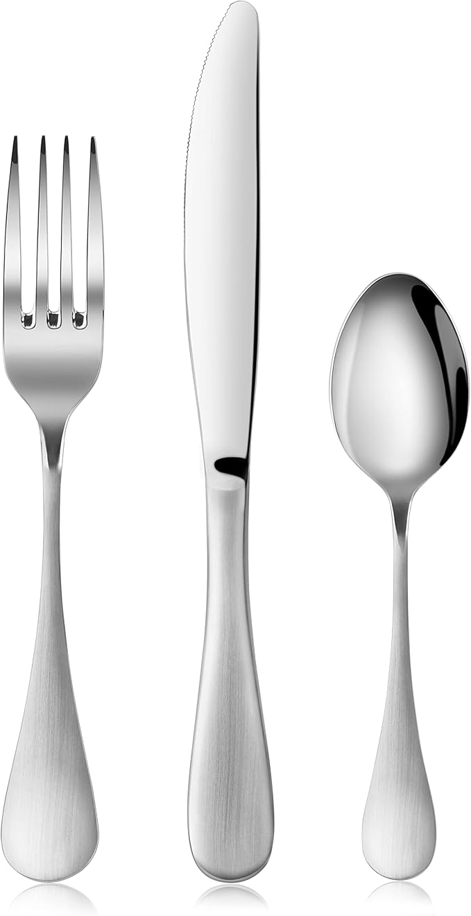 Artaste 18/10 Stainless Steel Flatware 36-Piece Set, Rain 1029130, Matte Finish by Artaste